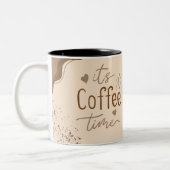 Coffee Lover's Mug Start Your Day with a Warm Sip ツートーンマグカップ (左)