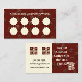 Coffee Loyalty Card - Buy 10 Get 1 Free Rewards ロイヤリティカード