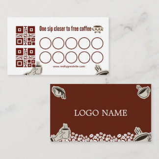 Coffee Loyalty Card | One Sip Closer to Free Coffe ロイヤリティカード
