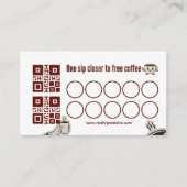 Coffee Loyalty Card | One Sip Closer to Free Coffe ロイヤリティカード (正面)