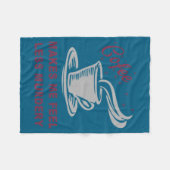 Coffee Makes Me Feel Less Murdery Funny Sarcastic フリースブランケット (正面(横))