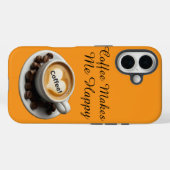 Coffee Makes Me Happy Cute Case-Mate iPhoneケース (裏面 (横))
