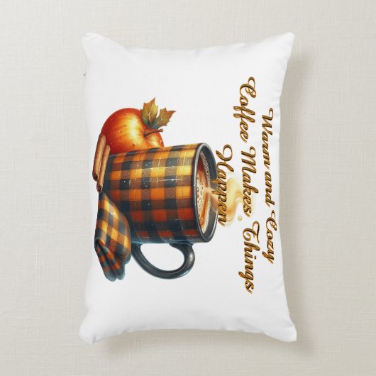 Coffee Makes Things Happen アクセントクッション (正面(垂直))