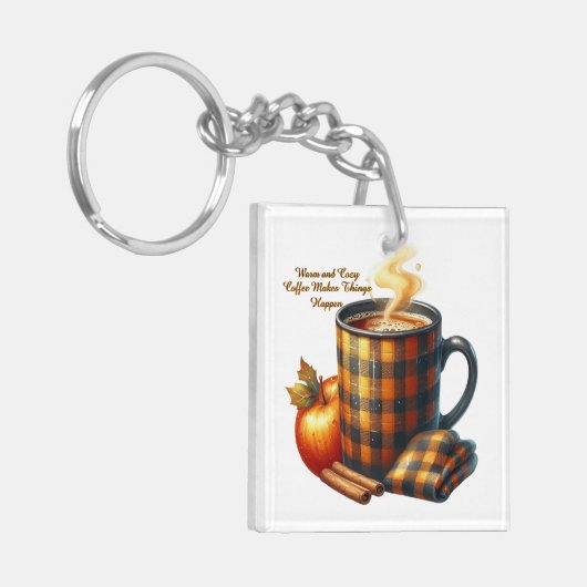 Coffee Makes Things Happen キーホルダー (正面左)