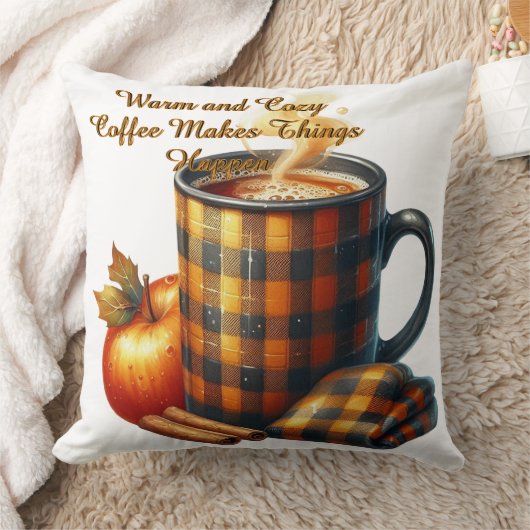 Coffee Makes Things Happen クッション (ブランケット)