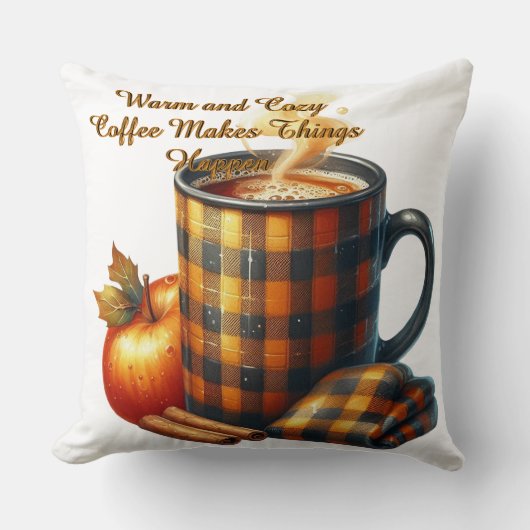 Coffee Makes Things Happen クッション (正面)