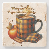 Coffee Makes Things Happen ストーンコースター (正面)