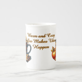 Coffee Makes Things Happen ボーンチャイナマグカップ