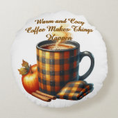 Coffee Makes Things Happen ラウンドクッション (裏面)