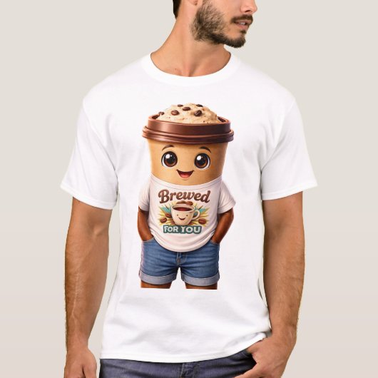 Coffee Man – Fun Design for True Caffeine Kings Tシャツ (正面)