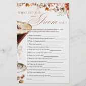 Coffee Martini What Groom Say Bridal Shower Game (正面)