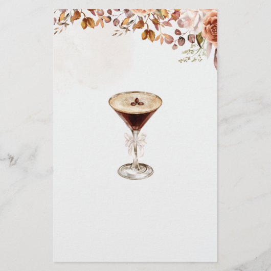 Coffee Martini What Groom Say Bridal Shower Game (裏面)