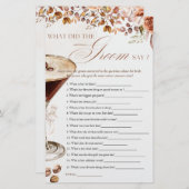 Coffee Martini What Groom Say Bridal Shower Game (正面/裏面)