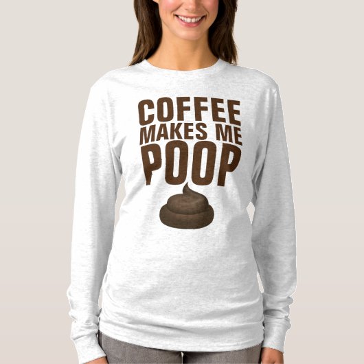 COFFEE MEウンチ、おもしろいTシャツ Tシャツ (正面)