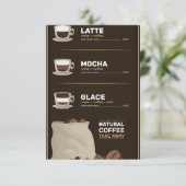 Coffee menu 出欠カード (スタンド正面)