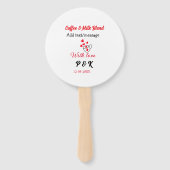 Coffee & milk blend love couple coffee red heart n ハンドファン (裏面)