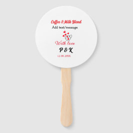 Coffee & milk blend love couple coffee red heart n ハンドファン