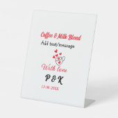 Coffee & milk blend love couple coffee red heart n 台座サイン (正面)
