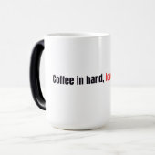 Coffee Mind Mug – “Coffee in hand, love in mind.” モーフィングマグカップ (正面左)