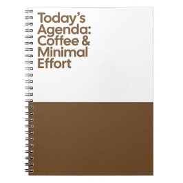Coffee Minimal Effort Notebook ノートブック