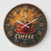 Coffee Motivation ラージ壁時計 (正面)