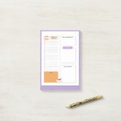 coffee mug accent to do list with lilac background ポストイット (デスク上)