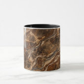 Coffee Mug Brown Marble Texture Stone Pattern マグカップ (中央)