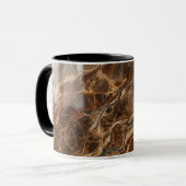 Coffee Mug Brown Marble Texture Stone Pattern マグカップ (正面左)