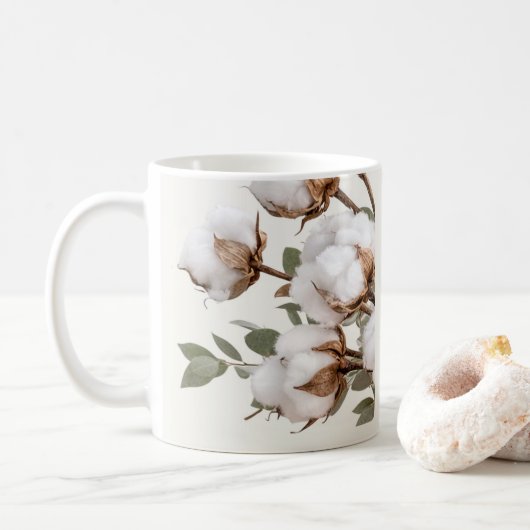 Coffee Mug Cotton Botanica Neutral Print コーヒーマグカップ (ドーナツ)