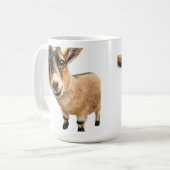 Coffee Mug - Cute Goat Peeking コーヒーマグカップ (正面左)