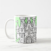 Coffee Mug Decorated with an Image of a Castle コーヒーマグカップ (左)