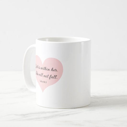  Coffee mug God is within her コーヒーマグカップ (正面左)