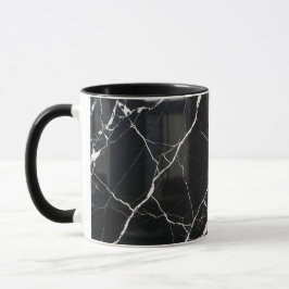Coffee Mug Modern Black Marble Vein Pattern マグカップ