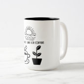 Coffee mug Mornings are for coffee ツートーンマグカップ (正面右)