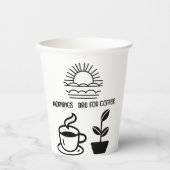 Coffee mug Mornings are for coffee 紙コップ (正面)