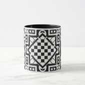coffee mug,motifs géométriques en noir et blanc マグカップ (中央)