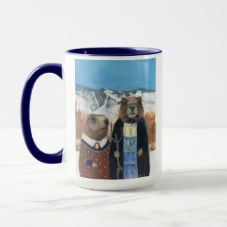Coffee Mug of Marmots (American Gothic) マグカップ