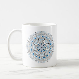 Coffee Mug Original Mandala Design 2-sided Blue コーヒーマグカップ