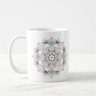 Coffee Mug Original Mandala Design 2-sided Brown コーヒーマグカップ