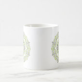 Coffee Mug Original Mandala Design 2-sided Green コーヒーマグカップ (中央)