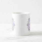 Coffee Mug Original Mandala Design 2-sided Purple コーヒーマグカップ (中央)