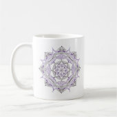Coffee Mug Original Mandala Design 2-sided Purple コーヒーマグカップ (左)