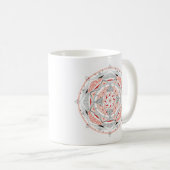 Coffee Mug Original Mandala Design 2-sided Red コーヒーマグカップ (正面右)