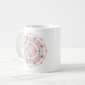 Coffee Mug Original Mandala Design 2-sided Red コーヒーマグカップ (正面左)