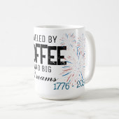 Coffee Mug Patriotic 4th of July Custom Name コーヒーマグカップ (正面右)