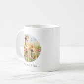 Coffee Mug – Peace Love Saluki Dog Lover Mug コーヒーマグカップ (正面左)