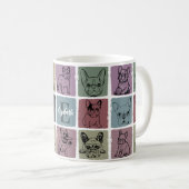 Coffee Mug Personalized Retro French Bulldog Gift コーヒーマグカップ (正面右)