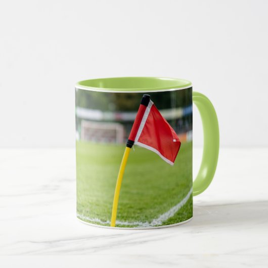 Coffee Mug Soccer Field Corner Flag Sport Fan Gift マグカップ (正面右)