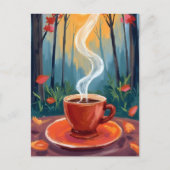 Coffee Mug Watercolor Painting ポストカード (正面)