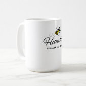 COFFEE MUG WHITE YELLOW STAY AUTHENTIC BUMBLE BEE  コーヒーマグカップ (正面左)